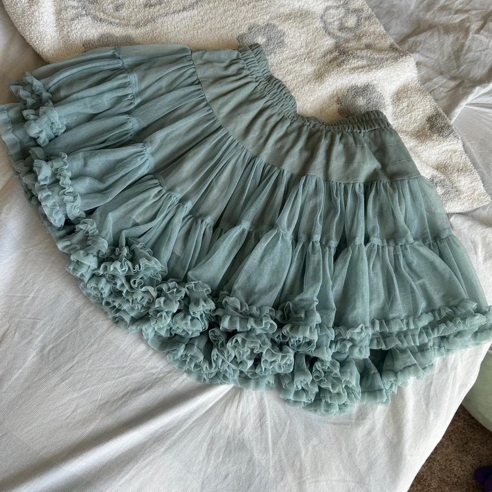 Urban Outfitters Tiered Mini Skirt in Teal